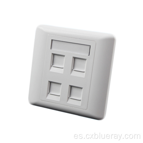 86Type 1 2 4 Port Face Plate RJ45 Salida frontal sin blindaje